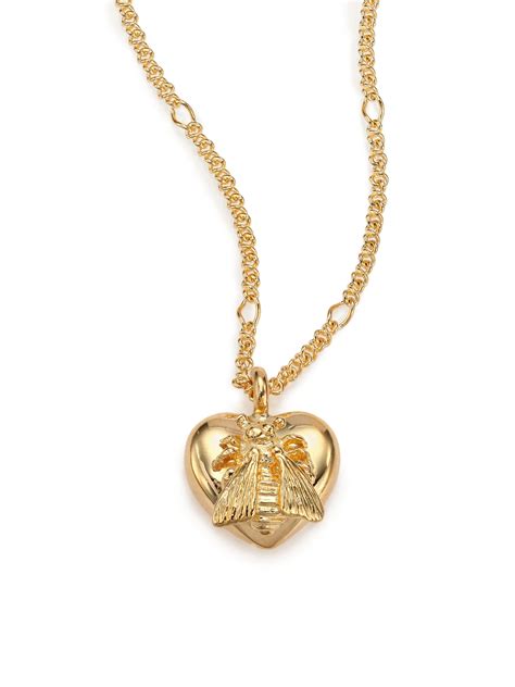 gold bee necklace gucci|gucci gold chain necklaces.